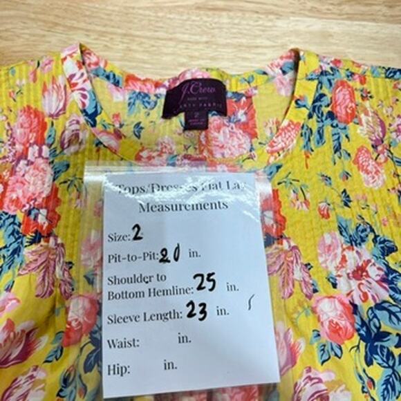 J Crew x Liberty of London Magical Bouquet Poplin Popover Top Yellow Women's 2 - Picture 7 of 7